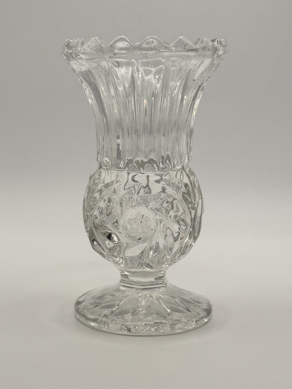 4" Bud Vase Pinwheel Pattern by Crystal Clear Industries